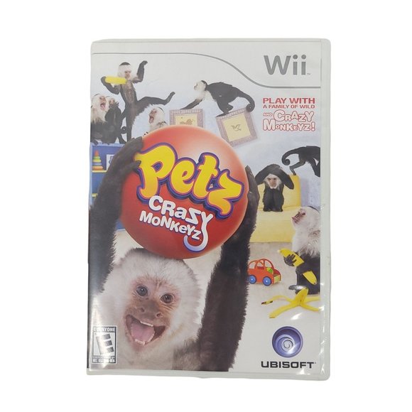 Nintendo Wii Petz Crazy Monkeyz Video Game Jewel Case Complete Manual Works - Picture 1 of 9
